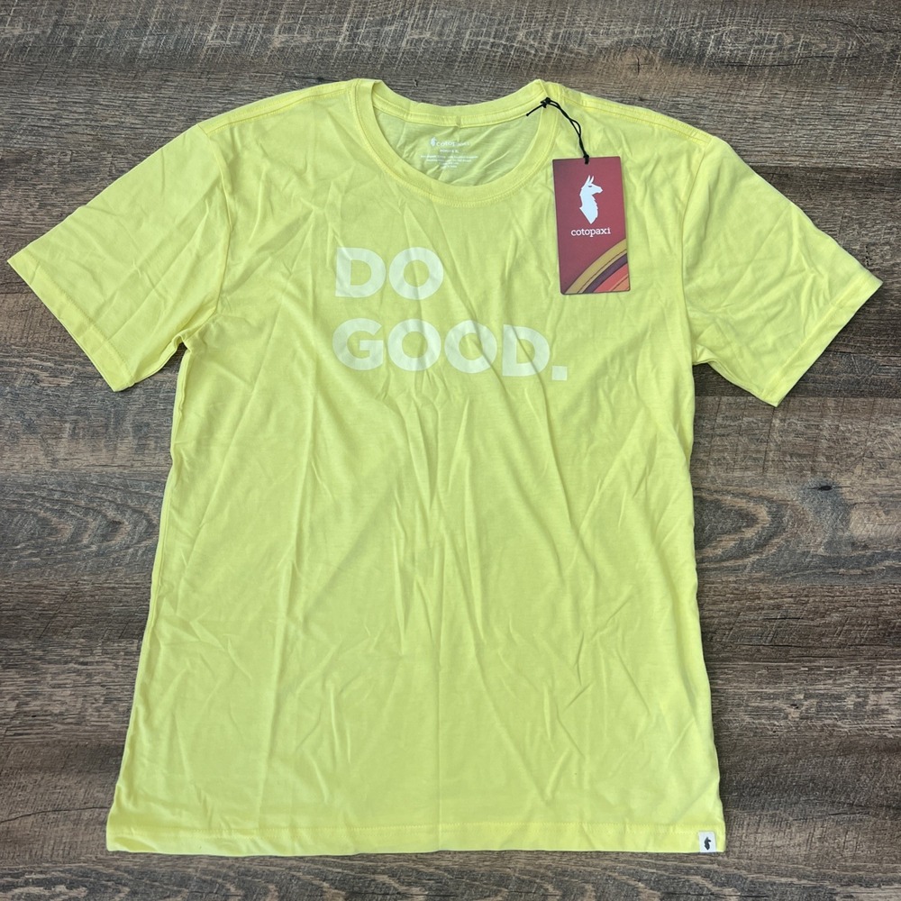Cotopaxi Do Good Organic‎ T-Shirt Women's XL Lemonade Yellow Outdoors Gorpcore
